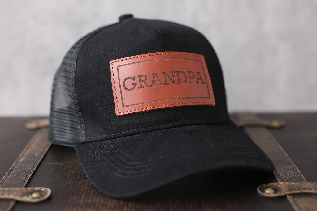Golf Hat for Dad, Gift for Father’s Day, Custom Leather Patch Hat for Dad