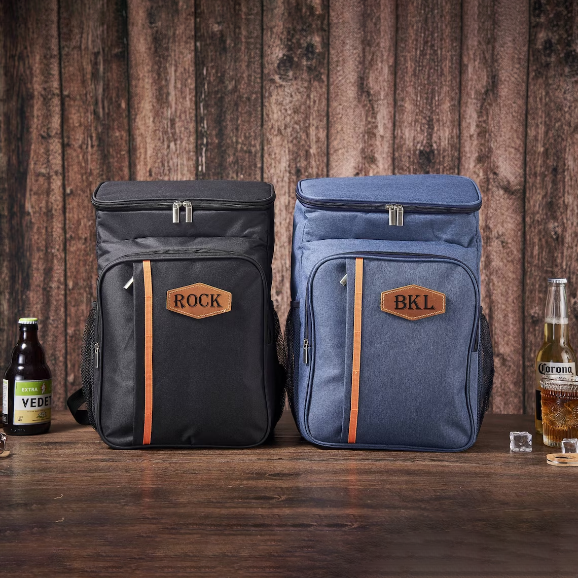 Personalized Beer Cooler Backpack, Custom Groomsmen Gift, Engraved Hik JackLeatherStudio