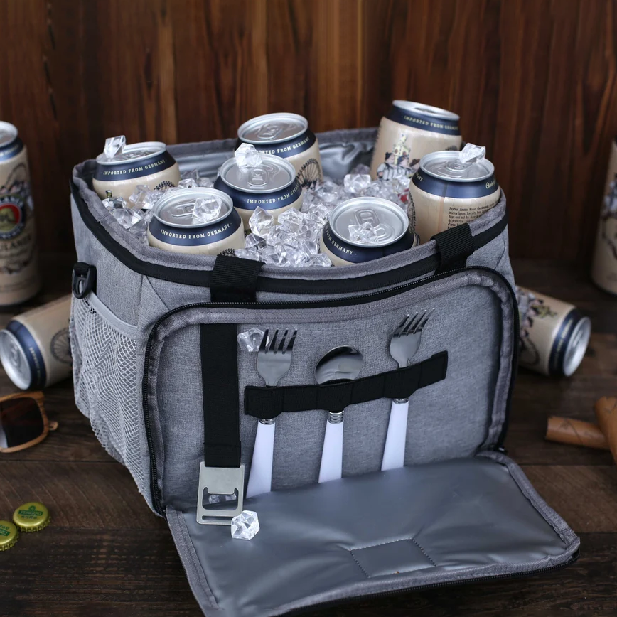 Personalized Groomsmen Gift Cooler Bag with Bottle Opener, Gift for Men, Bachelor Party Gifts, Top Open Beer Cooler Bag