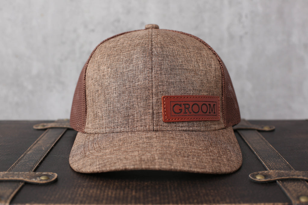 Personalized Trucker Hat for Groomsmen, Groom, Best Man, Custom Hats for Men, Baseball Cap, Golf Hat