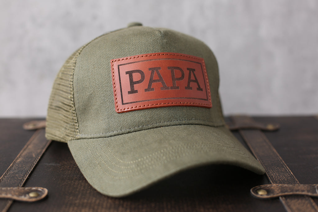 Golf Hat for Dad, Gift for Father’s Day, Custom Leather Patch Hat for Dad