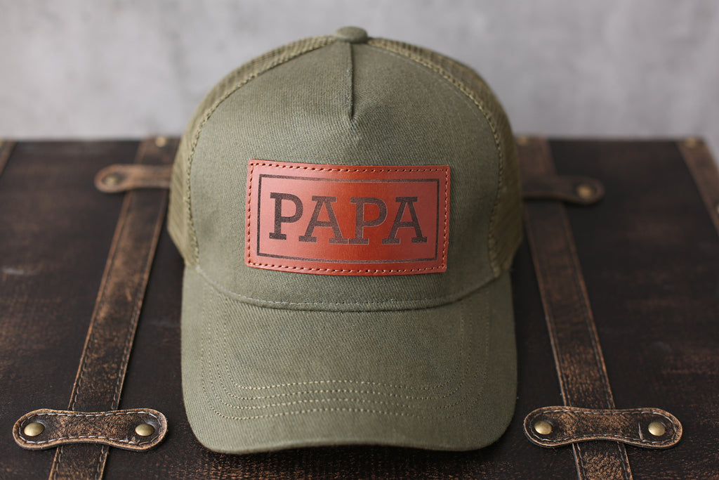 Golf Hat for Dad, Gift for Father’s Day, Custom Leather Patch Hat for Dad