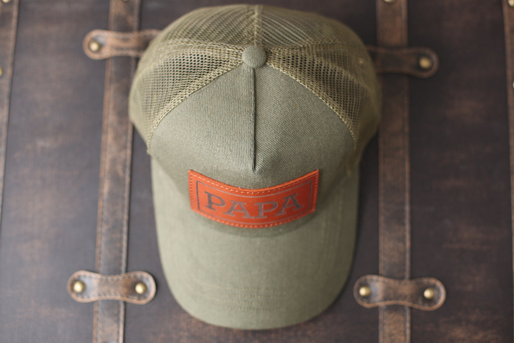 Golf Hat for Dad, Gift for Father’s Day, Custom Leather Patch Hat for Dad