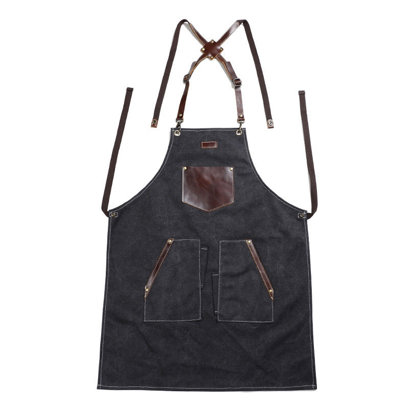Personalized Canvas Apron for Men and Women, Apron for Cooking, Woodworking, Barbeque Apron