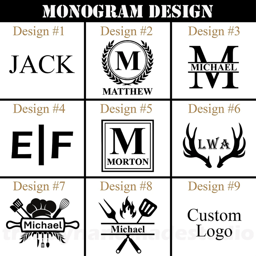 Personalized Vegan Leather Apron, Custom Groomsmen Gifts, Engraved Apron for Cooking, Barbeque Apron
