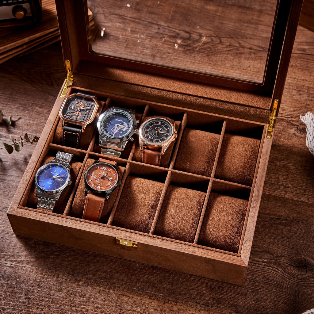 Groomsman Gift Personalized Watch Storage Box Custom Wooden Watch Box for Men Watch Case Anniversary Gift