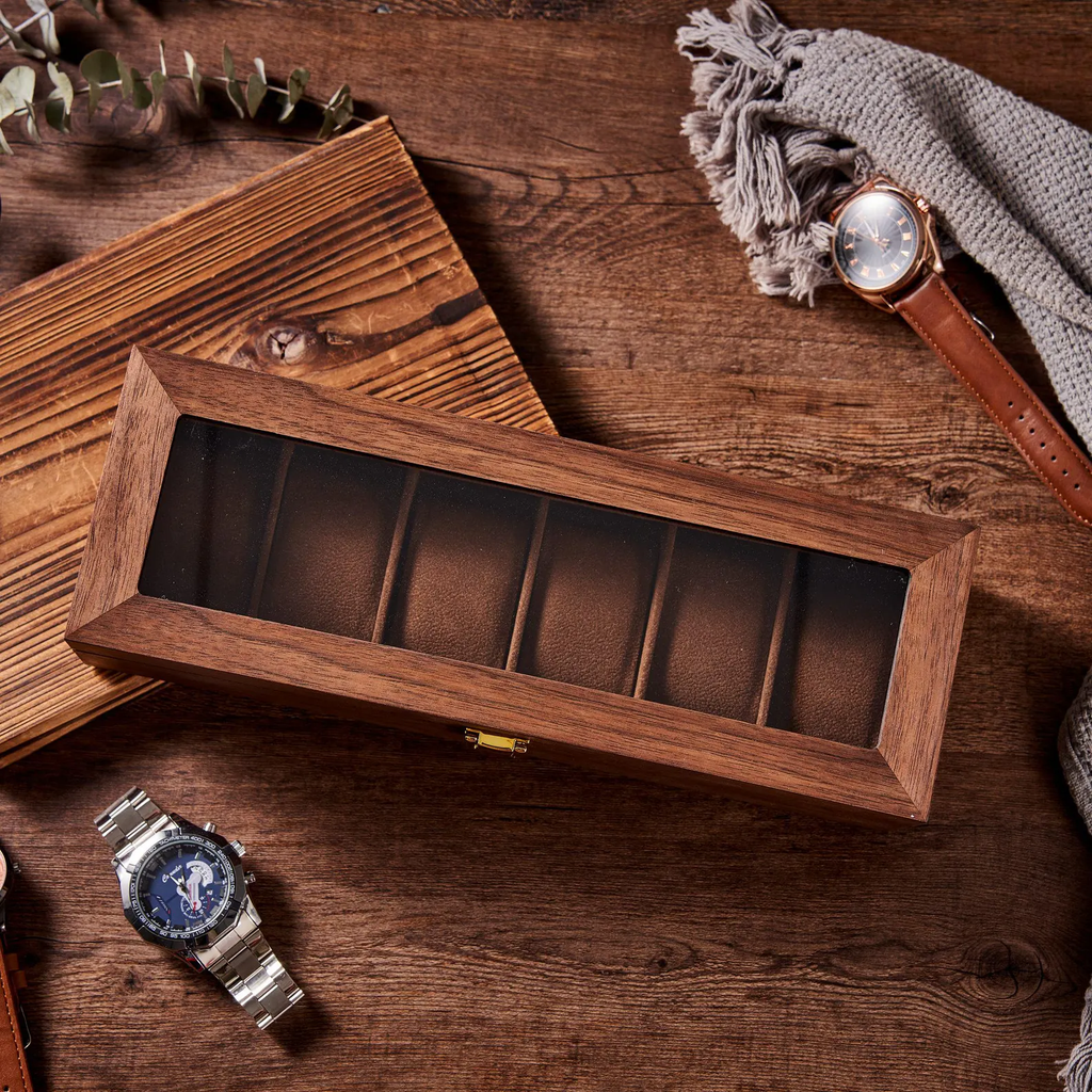 Groomsman Gift Personalized Watch Storage Box Custom Wooden Watch Box for Men Watch Case Anniversary Gift