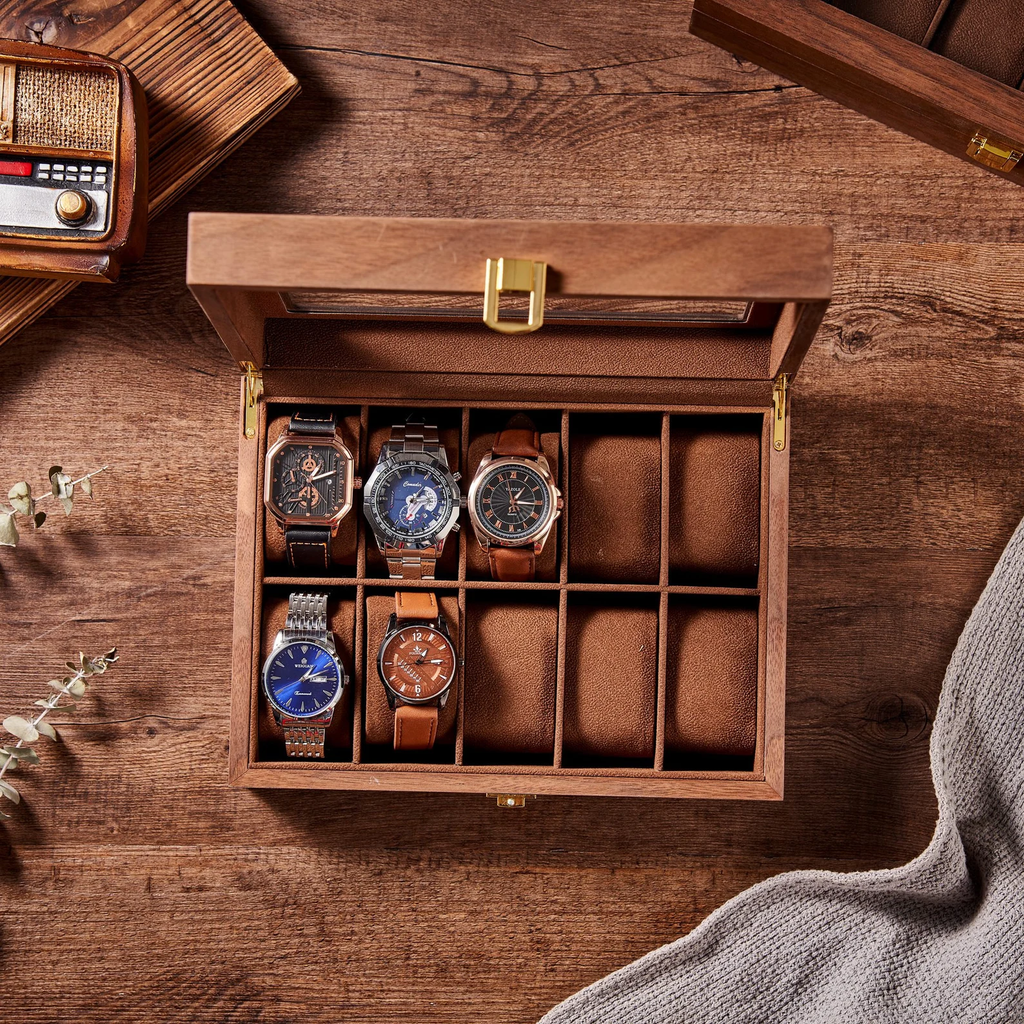 Groomsman Gift Personalized Watch Storage Box Custom Wooden Watch Box for Men Watch Case Anniversary Gift