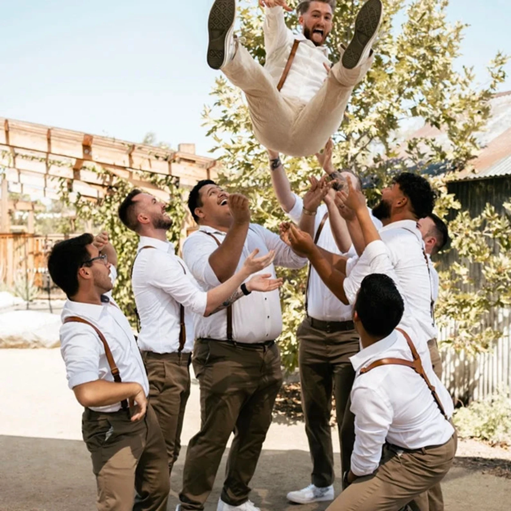 Groomsmen Gifts, Leather Suspenders Men, Groomsmen Suspenders, Wedding Suspenders