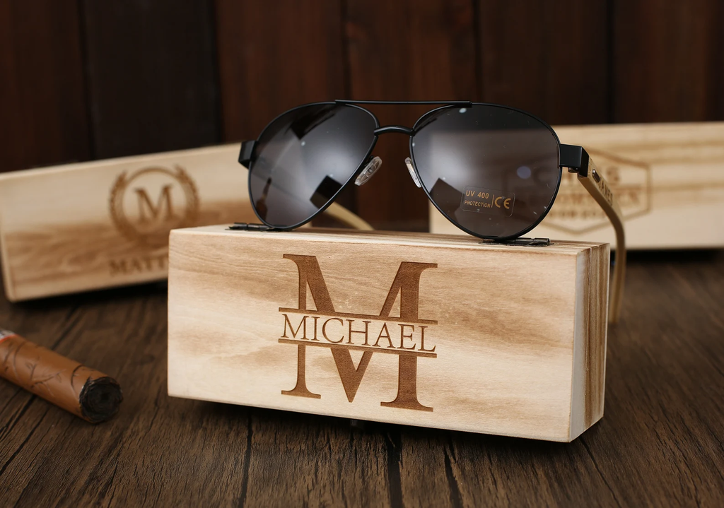 Groomsmen Gifts, Personalized Sunglasses with Wooden Box, Groomsman Sunglasses, Bachelor Party Gift, Wedding Gifts, Best Man Proposal