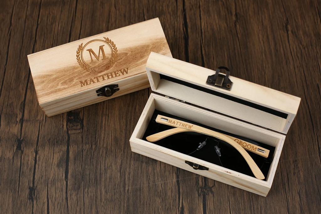Groomsmen Gifts, Personalized Sunglasses with Wooden Box, Groomsman Sunglasses, Bachelor Party Gift, Wedding Gifts, Best Man Proposal