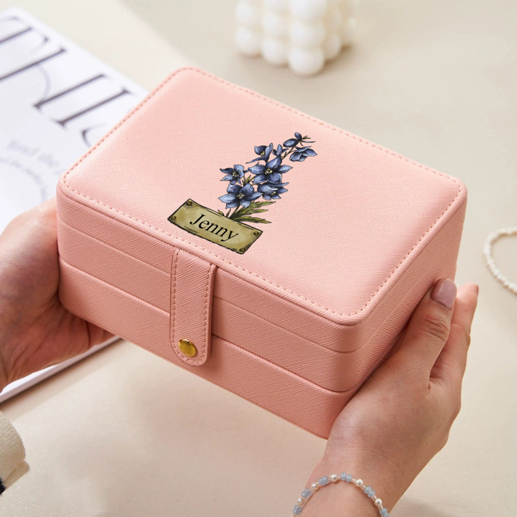 Jewelry Box for Women/Girls, Personalized Bridesmaid Gifts, Travel Jewelry Organizer Box, Jewelry Storage Case, Jewellery Box Earring Holder