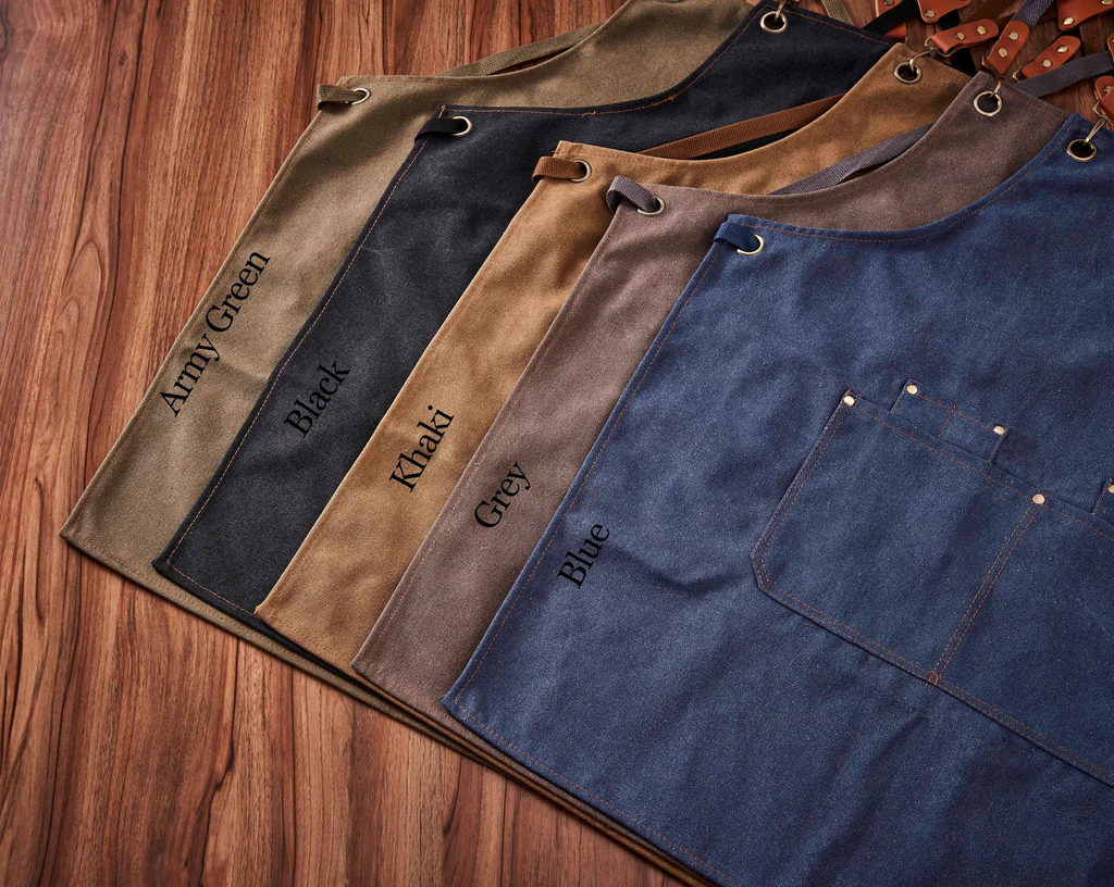 Personalized Canvas Apron, Custom Father's Day Gift, Bartender's Apron, Embroidered Apron, BBQ Apron, Men's Chef Apron