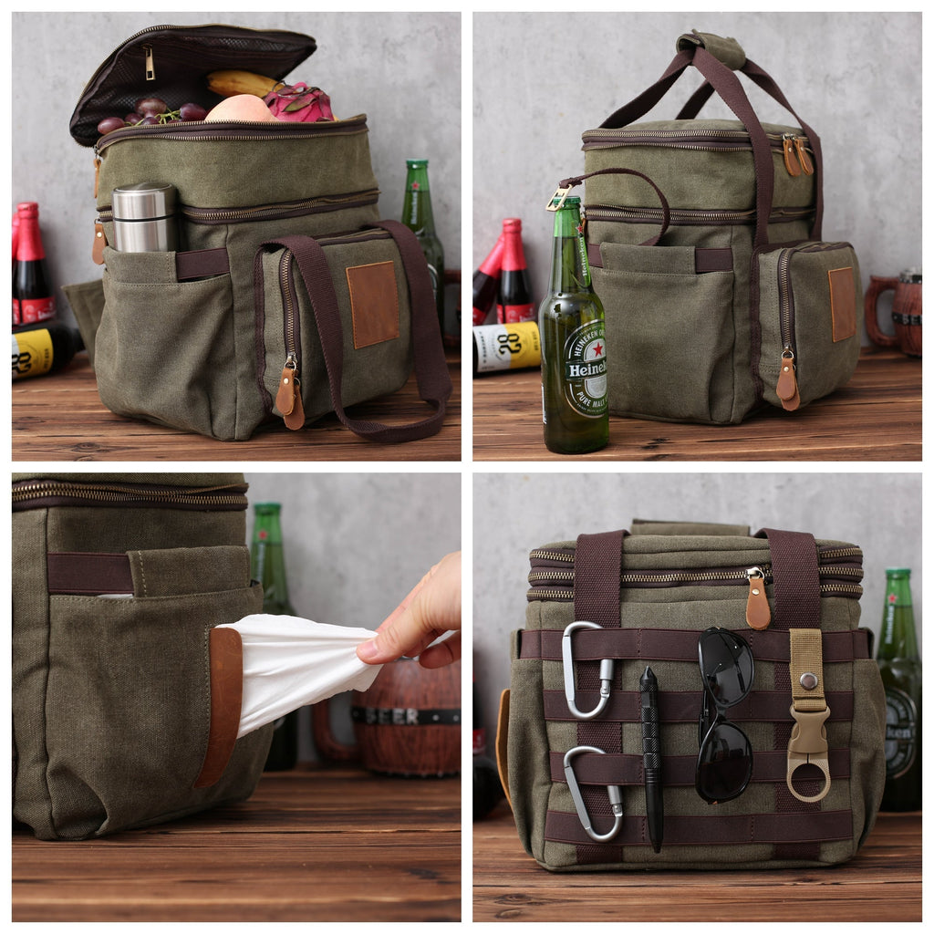 Personalized Beer Cooler Bag, Groomsmen Gift, Monogrammed Lunch Cooler Bag, Unique Gift for Guys