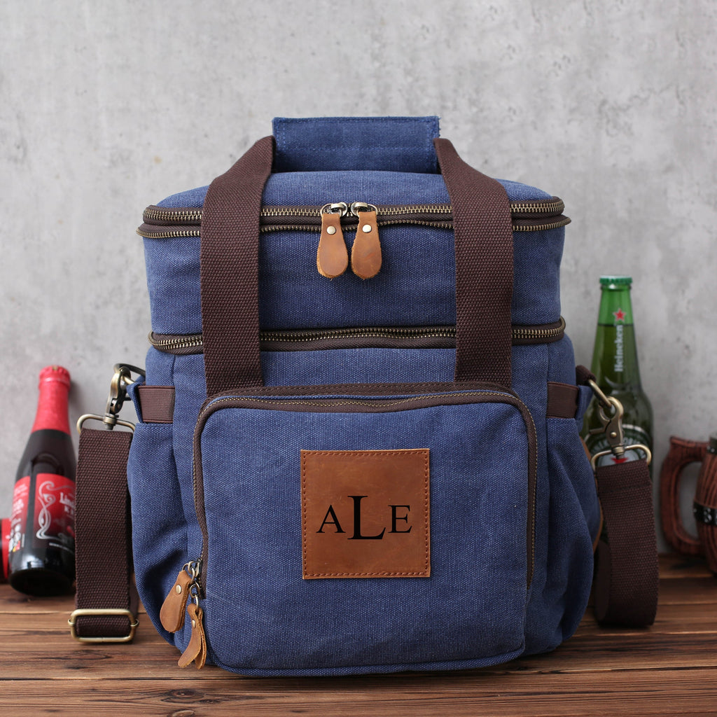 Personalized Beer Cooler Bag, Groomsmen Gift, Monogrammed Lunch Cooler Bag, Unique Gift for Guys