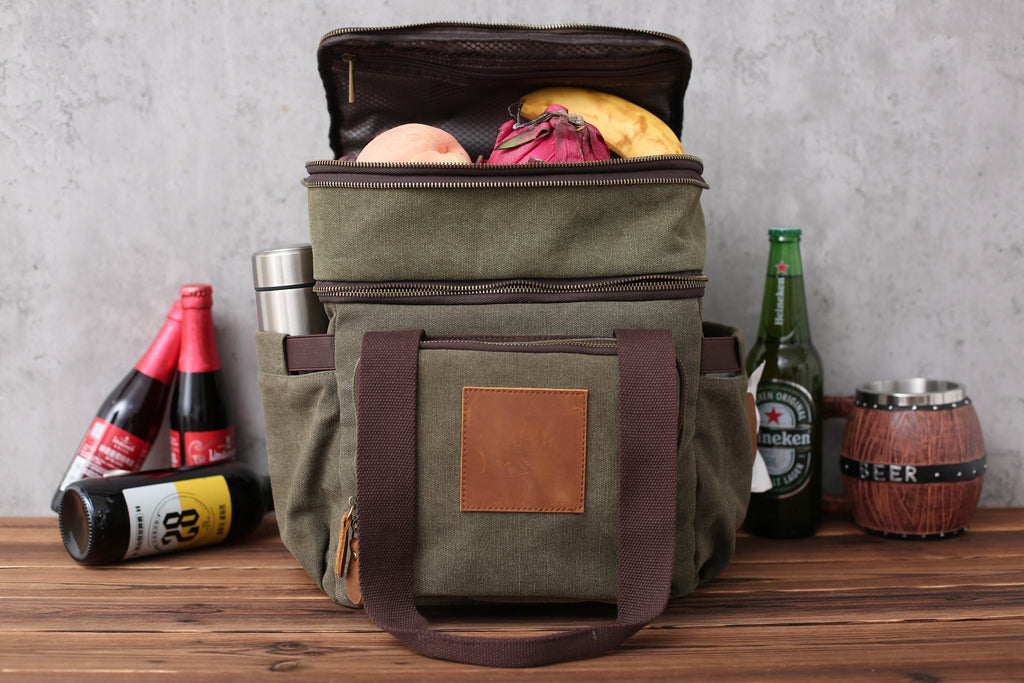 Personalized Beer Cooler Bag, Groomsmen Gift, Monogrammed Lunch Cooler Bag, Unique Gift for Guys