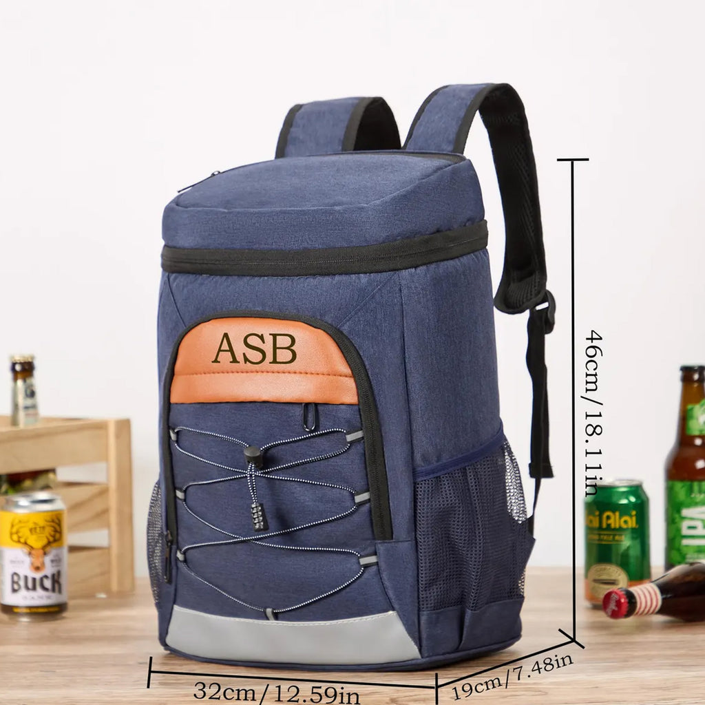 Personalized Groomsmen Cooler Backpack with Bottle Opener, Custom Lunch Cooler Backpack, Hiking Cooler Backpack, Golf Beer Cooler, Gift for Dad