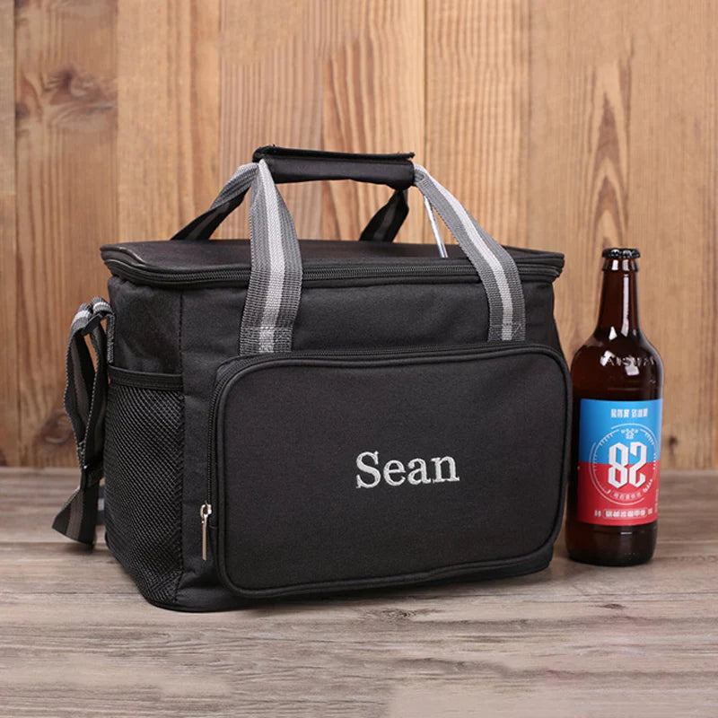 Personalized Groomsmen Gift Cooler Bag with Strap Groomsmen Cooler Beer Bag Custom Gift for Men