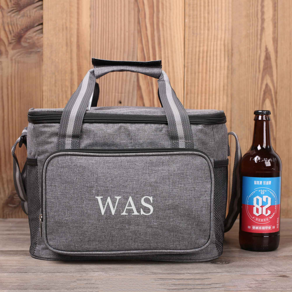 Personalized Beer Cooler Bag, Groomsmen Gift, Monogrammed Insulated Cooler Bag, Custom Gift for Men