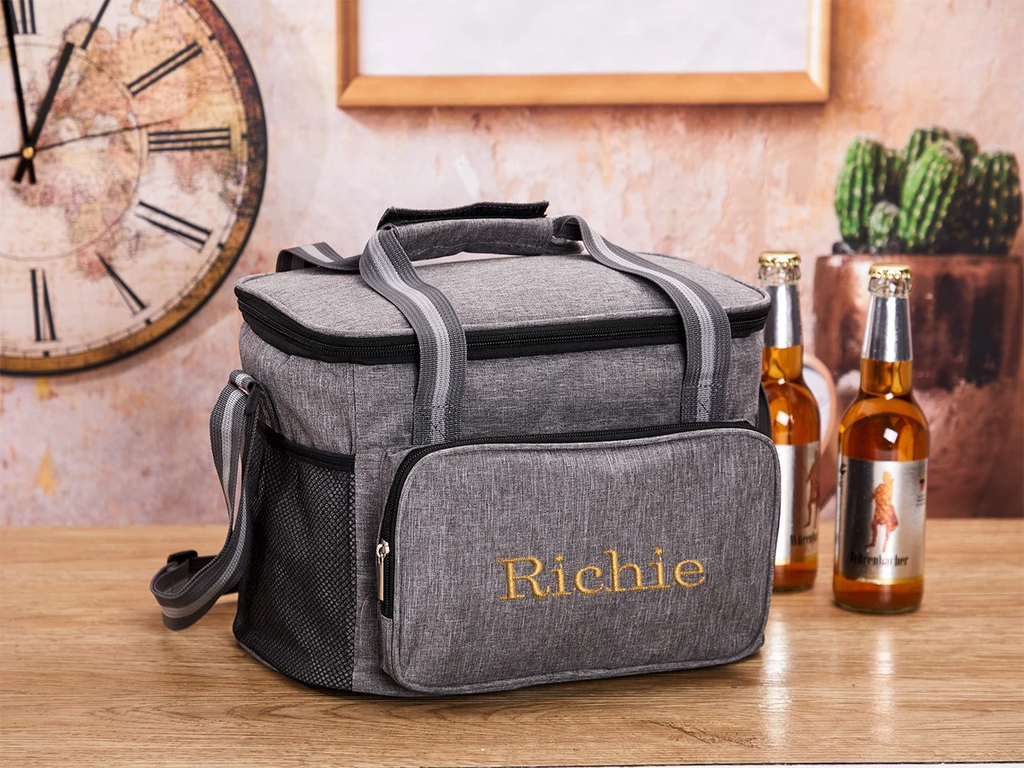 Custom Beer Cooler Bag Personalized Groomsmen Gifts Embroidered Cooler Bag Wedding Gift For Him