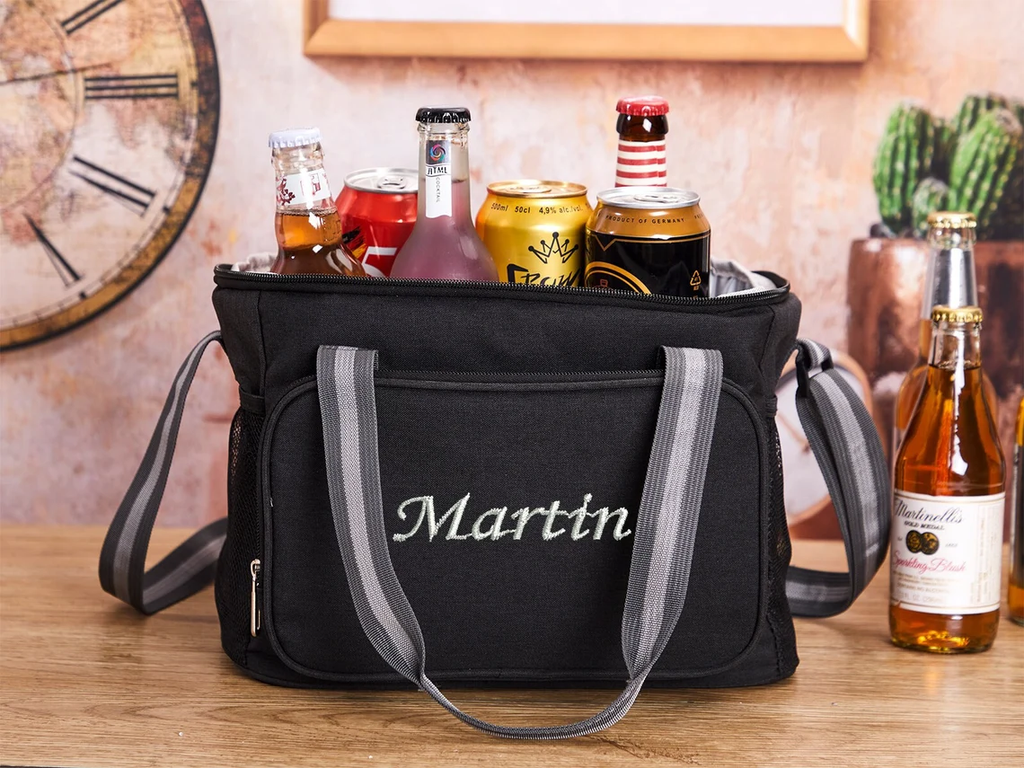 Custom Beer Cooler Bag Personalized Groomsmen Gifts Embroidered Cooler Bag Wedding Gift For Him