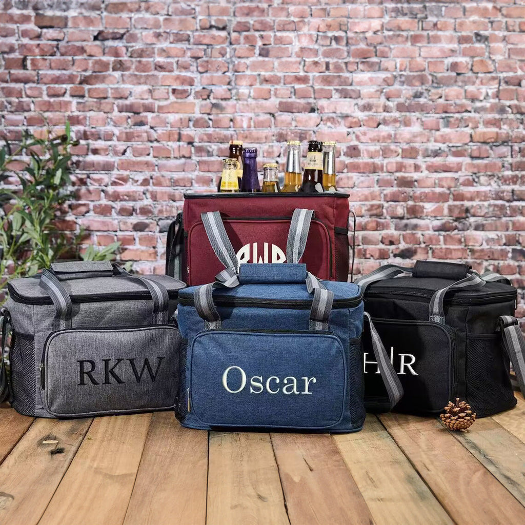 Custom Beer Cooler Bag Personalized Groomsmen Gifts Embroidered Cooler Bag Wedding Gift For Him