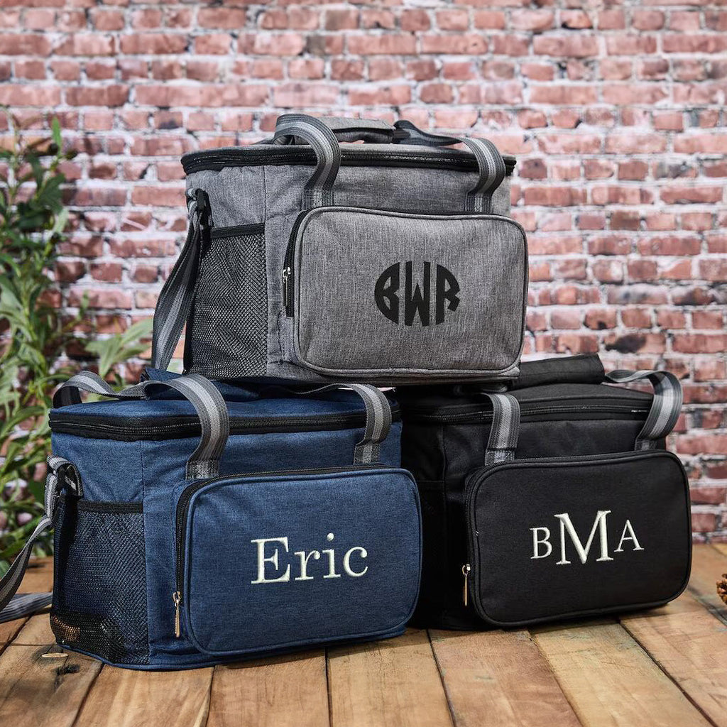 Custom Beer Cooler Bag Personalized Groomsmen Gifts Embroidered Cooler Bag Wedding Gift For Him