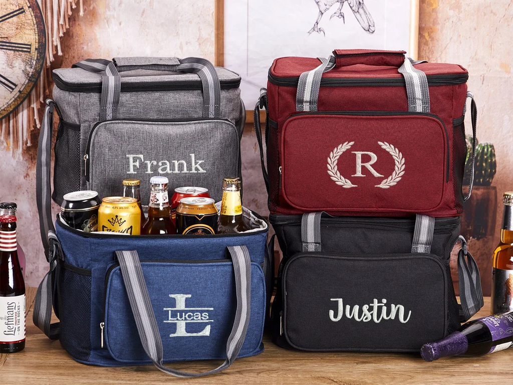 Custom Beer Cooler Bag Personalized Groomsmen Gifts Embroidered Cooler Bag Wedding Gift For Him