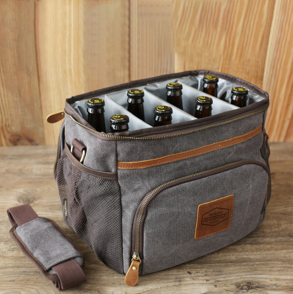 Personalized Groomsmen Gift, Groomsmen Cooler Bag, Beer Cooler Bag with Bottle Opener