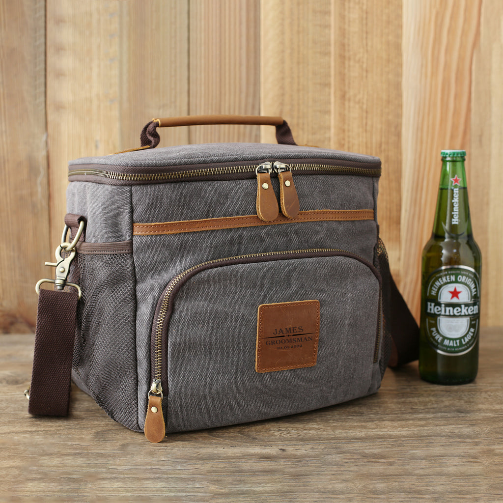 Personalized Groomsmen Gift, Groomsmen Cooler Bag, Beer Cooler Bag with Bottle Opener