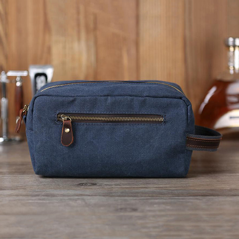 Personalized Toiletry Bag Monogrammed Groomsmen Gift Canvas Dopp Kit Embroidery Shaving Kit