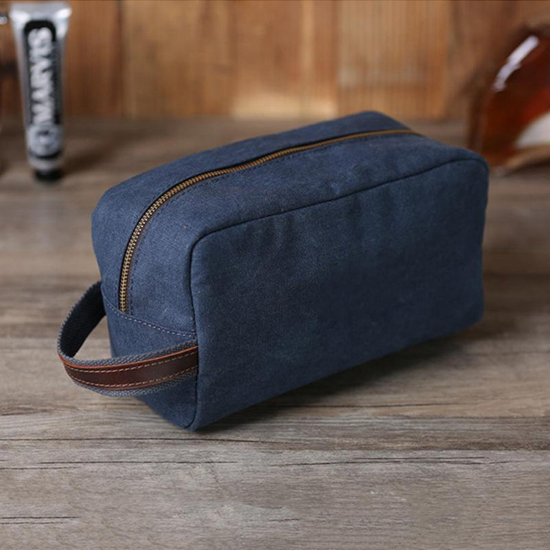 Personalized Toiletry Bag Monogrammed Groomsmen Gift Canvas Dopp Kit Embroidery Shaving Kit