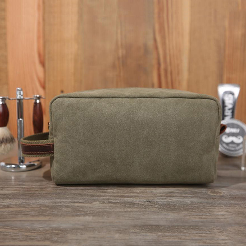 Personalized Toiletry Bag Monogrammed Groomsmen Gift Canvas Dopp Kit Embroidery Shaving Kit