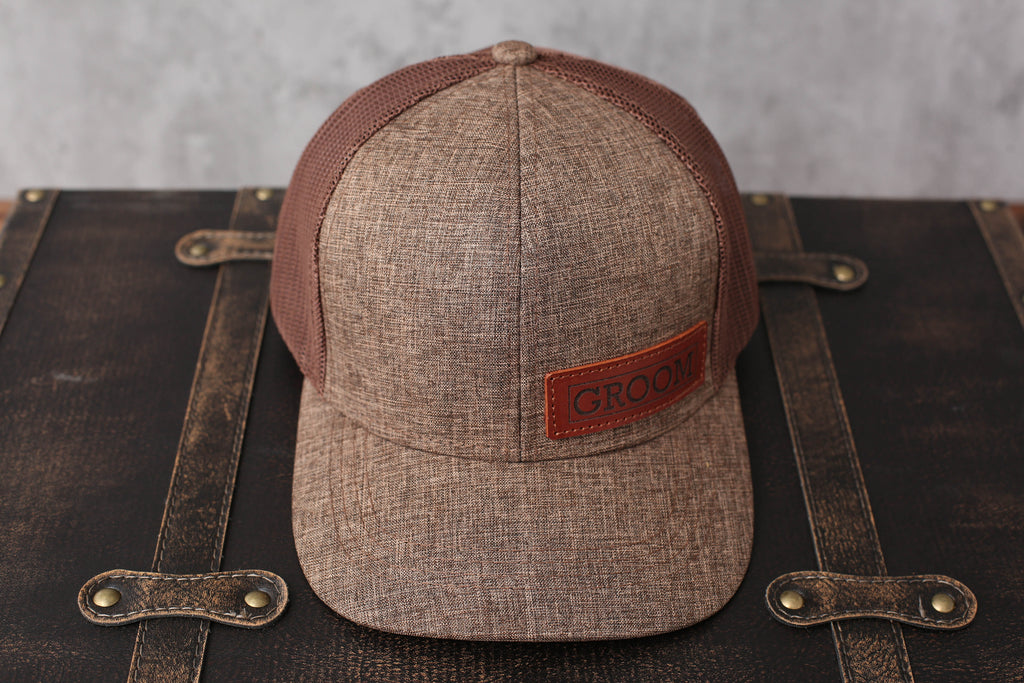 Personalized Trucker Hat for Groomsmen, Groom, Best Man, Custom Hats for Men, Baseball Cap, Golf Hat