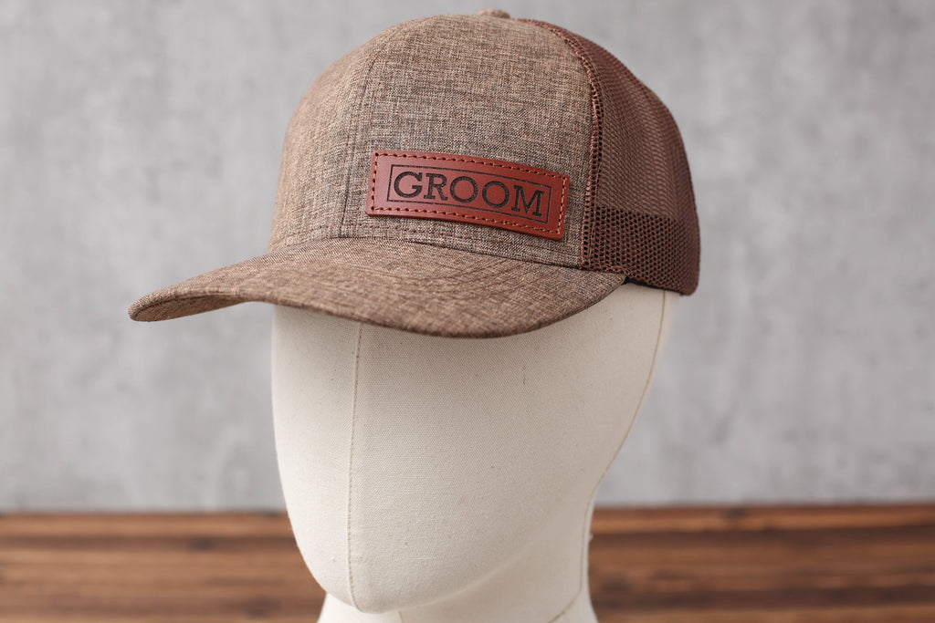 Personalized Trucker Hat for Groomsmen, Groom, Best Man, Custom Hats for Men, Baseball Cap, Golf Hat