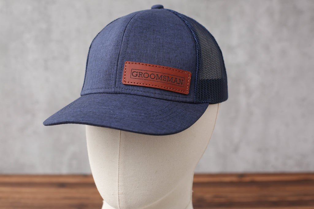 Personalized Trucker Hat for Groomsmen, Groom, Best Man, Custom Hats for Men, Baseball Cap, Golf Hat