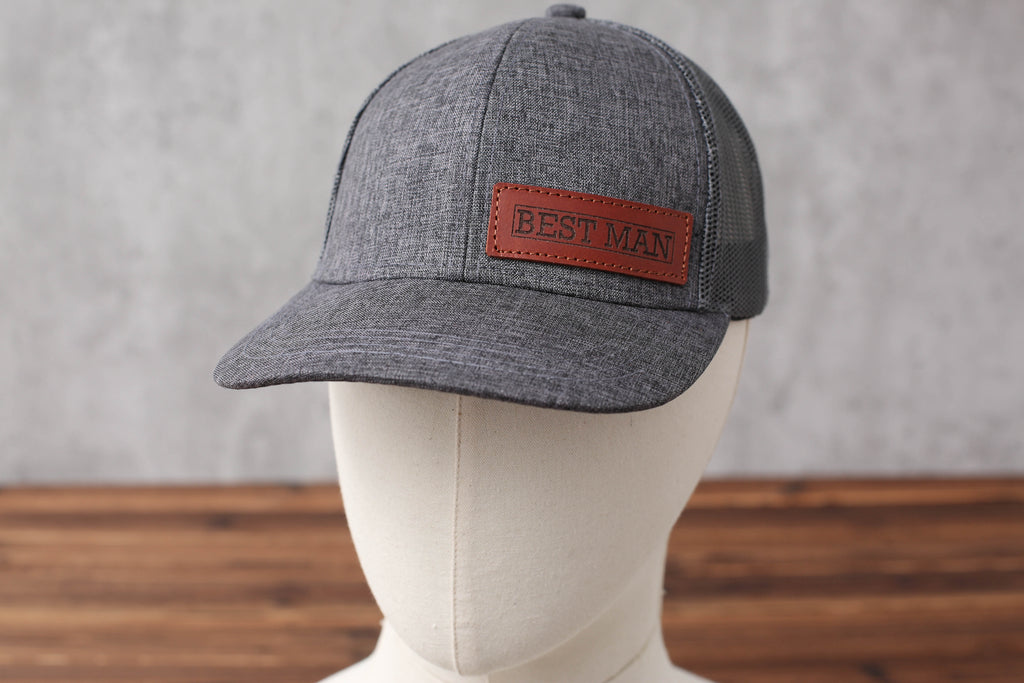 Personalized Trucker Hat for Groomsmen, Groom, Best Man, Custom Hats for Men, Baseball Cap, Golf Hat