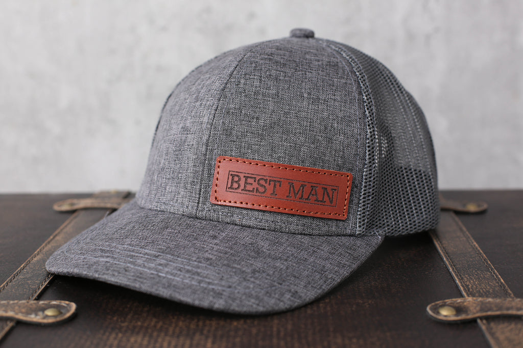 Personalized Trucker Hat for Groomsmen, Groom, Best Man, Custom Hats for Men, Baseball Cap, Golf Hat