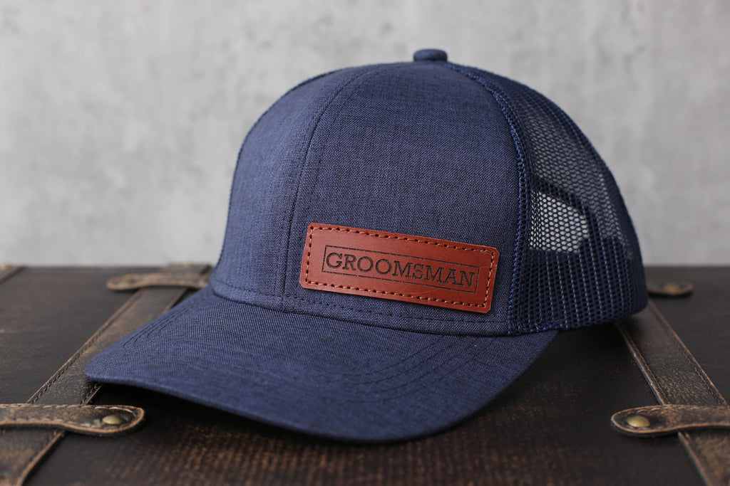 Personalized Trucker Hat for Groomsmen, Groom, Best Man, Custom Hats for Men, Baseball Cap, Golf Hat