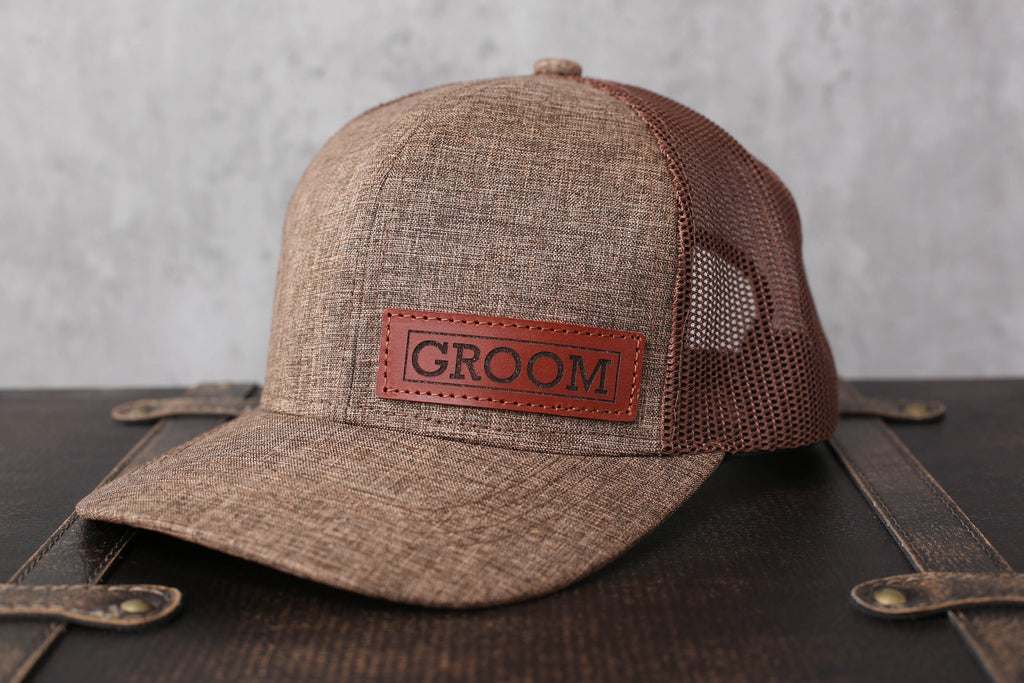 Personalized Trucker Hat for Groomsmen, Groom, Best Man, Custom Hats for Men, Baseball Cap, Golf Hat