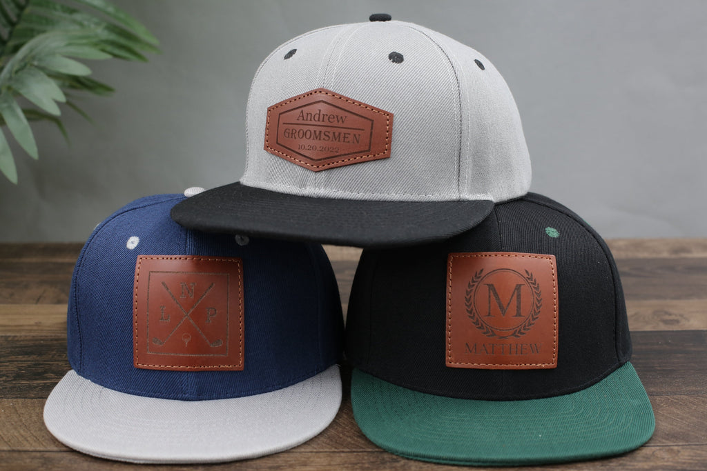 Golf Hat for Dad, Gift for Father’s Day, Custom Leather Patch Hat for Dad, Personalized Trucker Hat for Groomsman