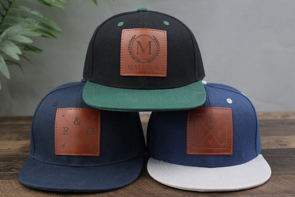 Golf Hat for Dad, Gift for Father’s Day, Custom Leather Patch Hat for Dad, Personalized Trucker Hat for Groomsman