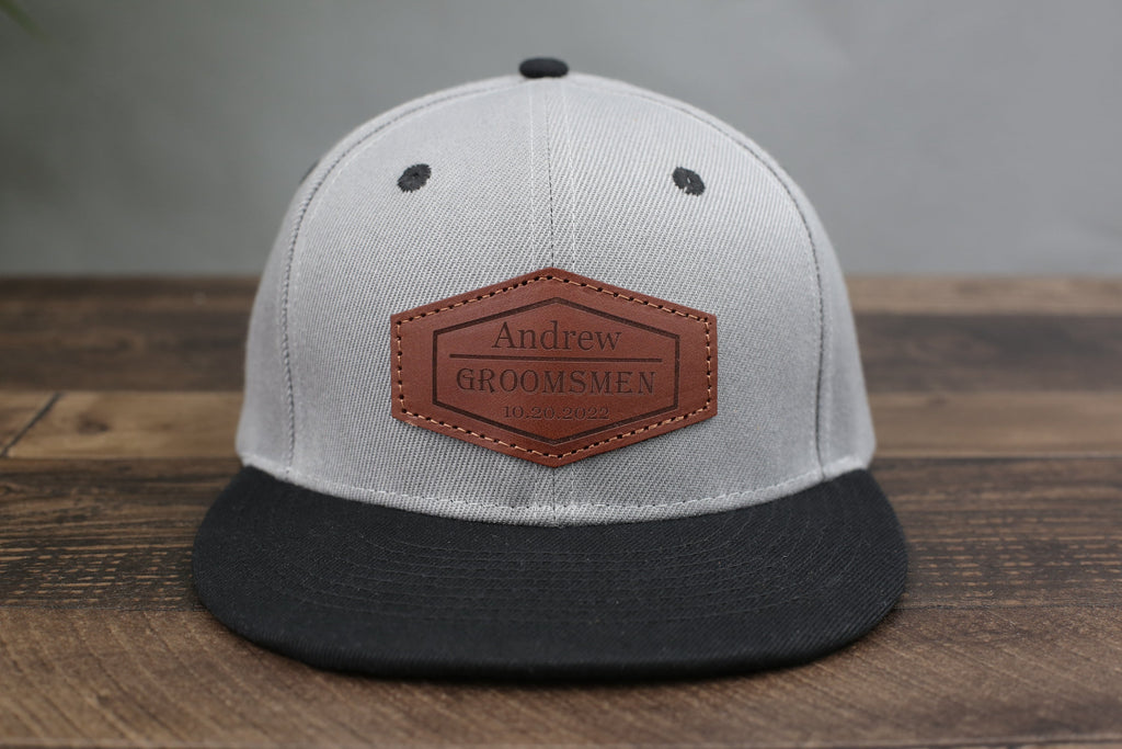 Golf Hat for Dad, Gift for Father’s Day, Custom Leather Patch Hat for Dad, Personalized Trucker Hat for Groomsman