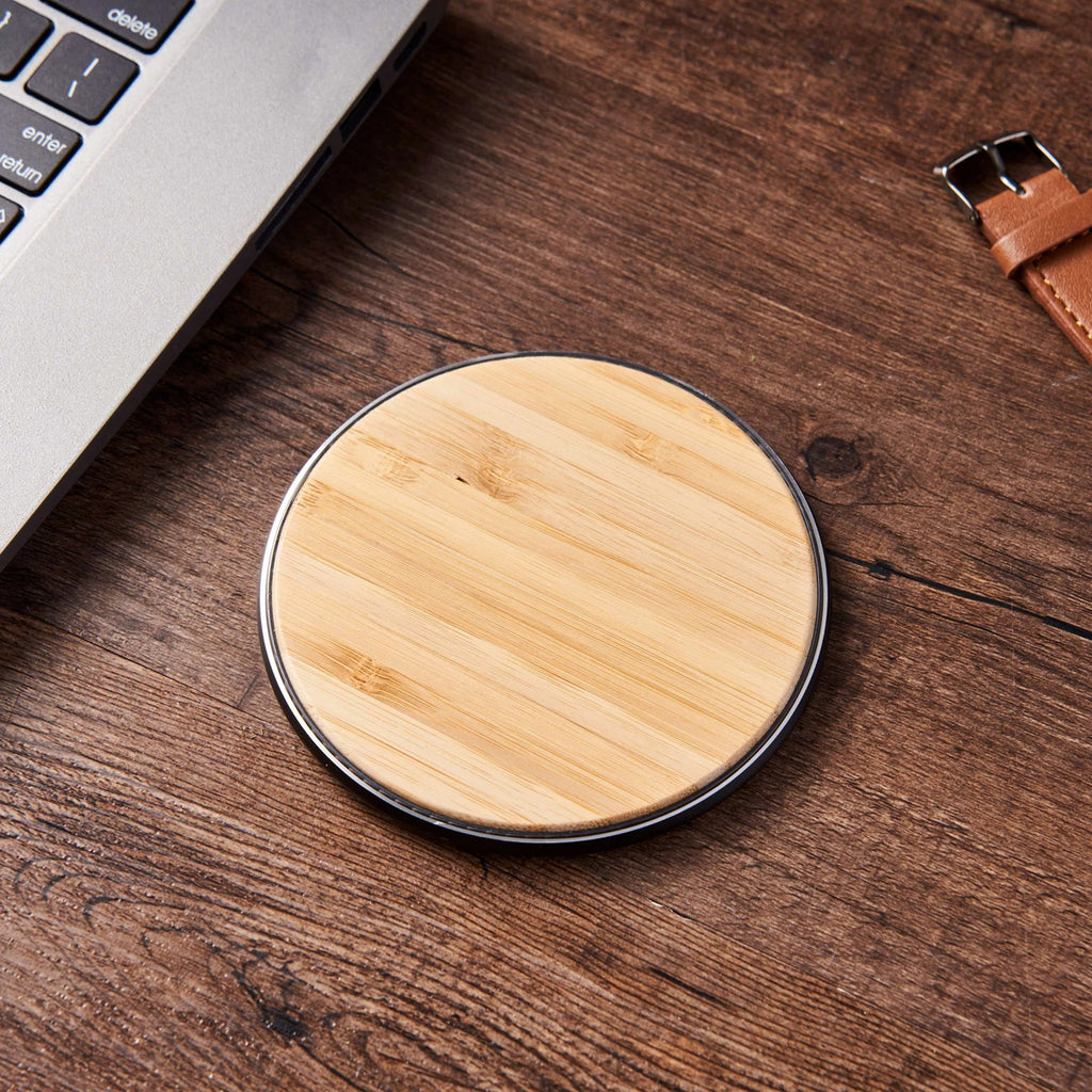 Customizable Wooden Wireless Charger,15W Qi Fast Charging Pad,Personalized Groomsmen Gift,Perfect Corporate Gift for Employees