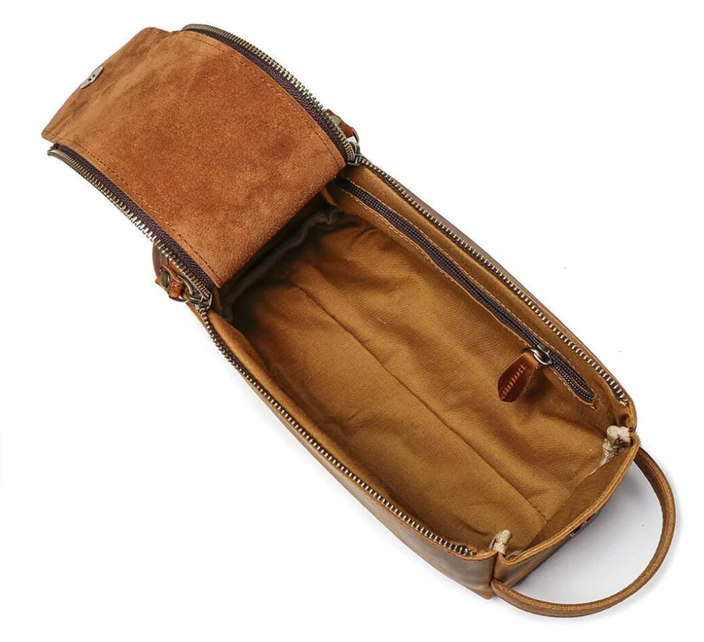 Personalized Groomsmen Gifts Mens Leather Toiletry Bag Monogram Dopp Kit