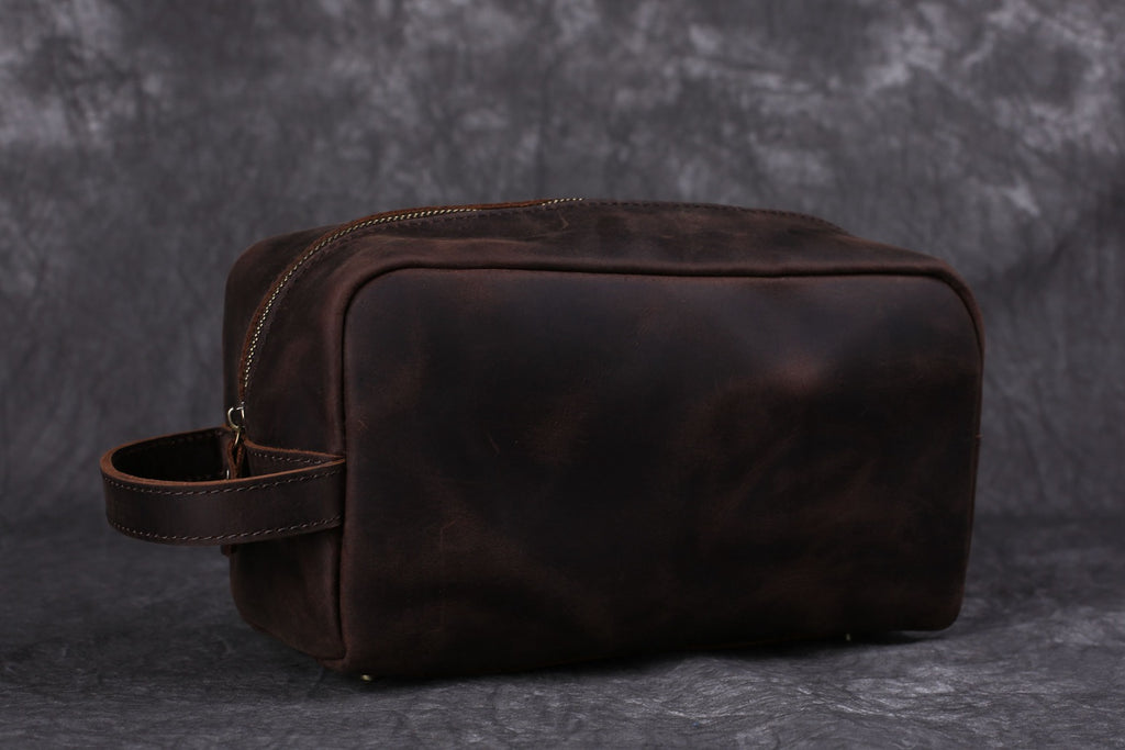 Personalized Groomsmen Gift, Leather Toiletry Bag for Groomsmen, Wedding Gift