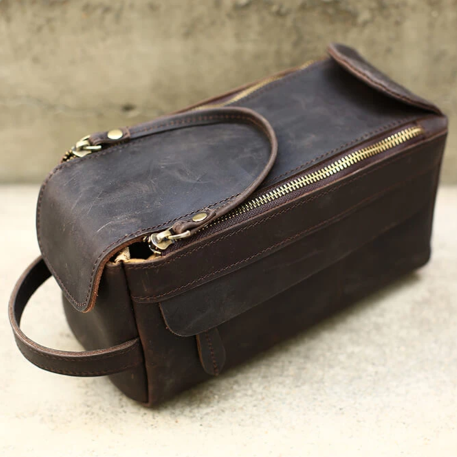 Personalized Leather Dopp Kit