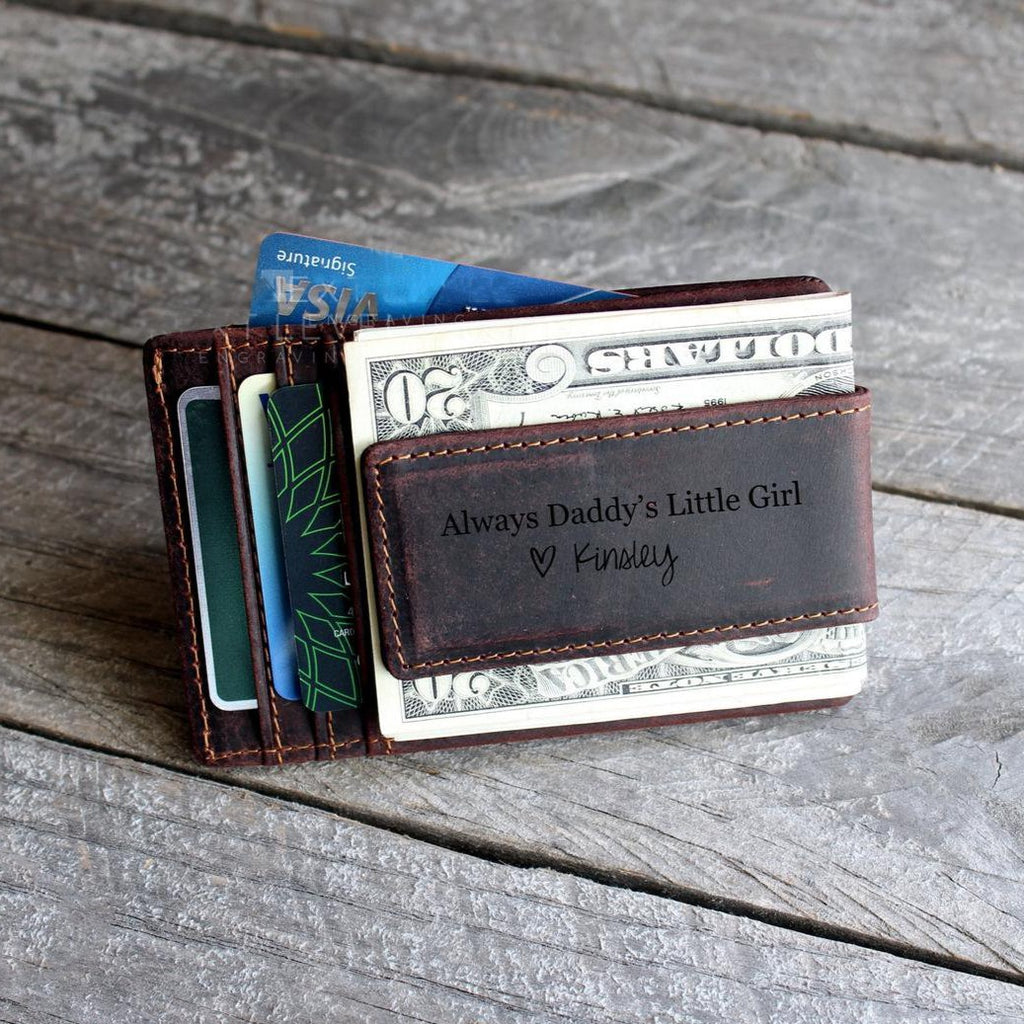 Groomsmen Gifts, Personalized Leather Money Clip, Christmas Gift, Best Man Gift, Birthday Gift