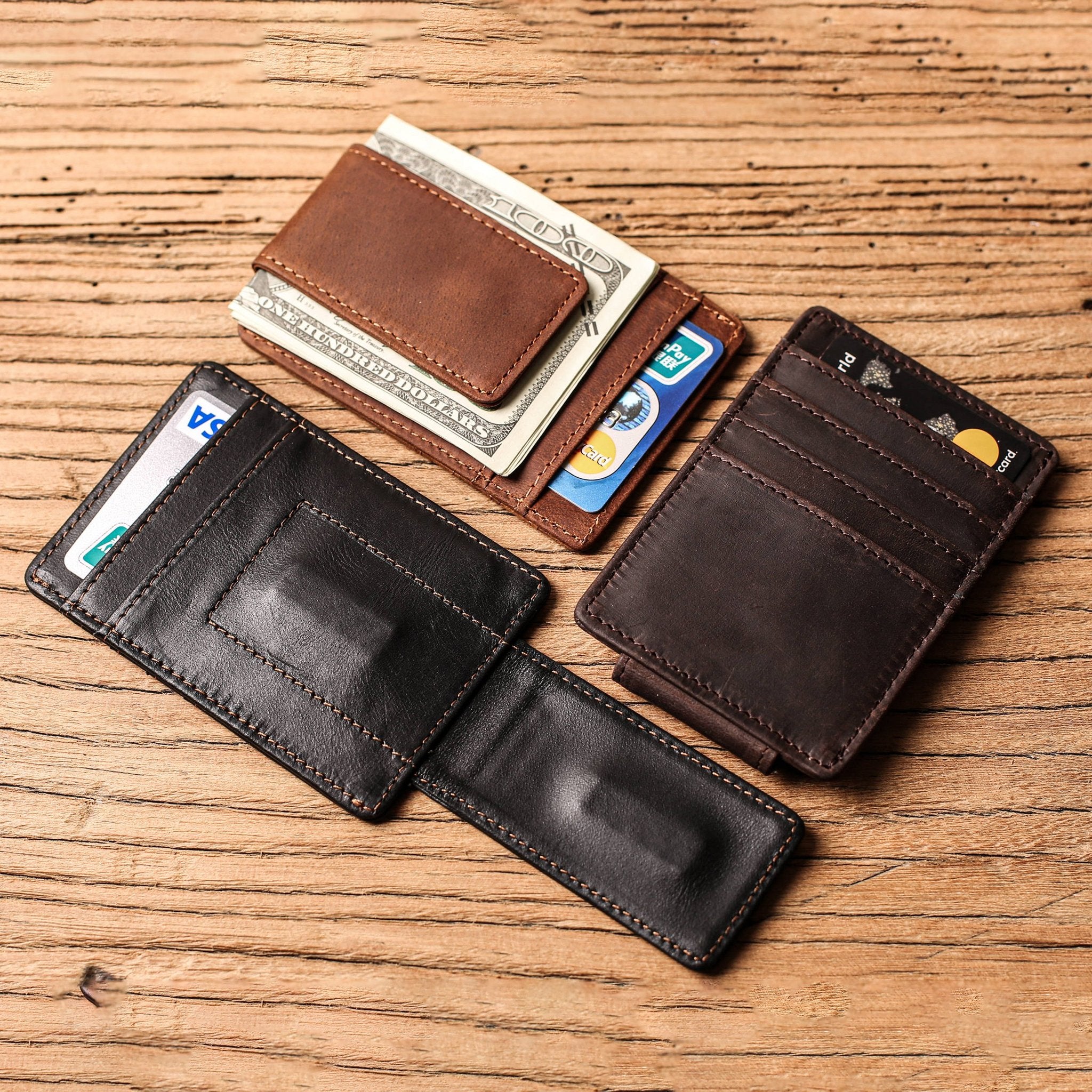 Personalized Men's Money Clip Wallet in Tan Brookstone