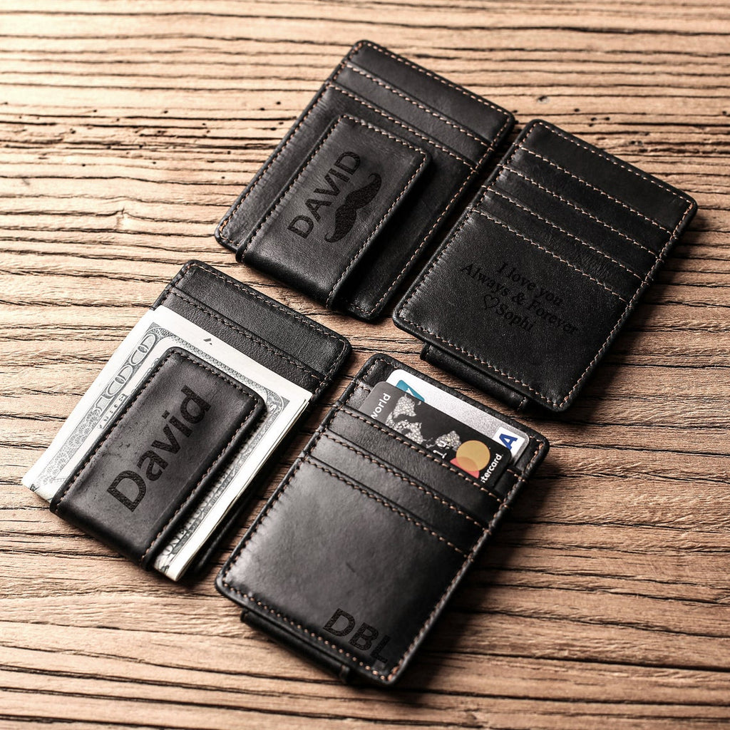 Groomsmen Gifts, Personalized Leather Money Clip, Christmas Gift, Best Man Gift, Birthday Gift